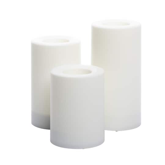 White 3-Pack LED Pillar Candles by Ashland®